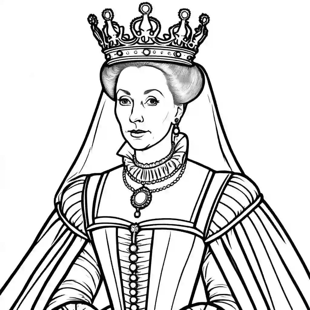 Queen Elizabeth I coloring pages